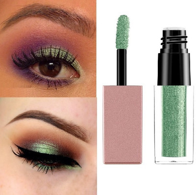 SEUNG SMUDGE PROOF LIQUID GREEN COLOR SHIMMERY EYE SHADOW 4 ml(GREEN)