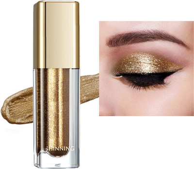 MYEONG Copper Liquid Glitter Eyeshadow, Sparkling Quick-Drying, And Glow Eye Shadow 4 ml(Copper Rust)