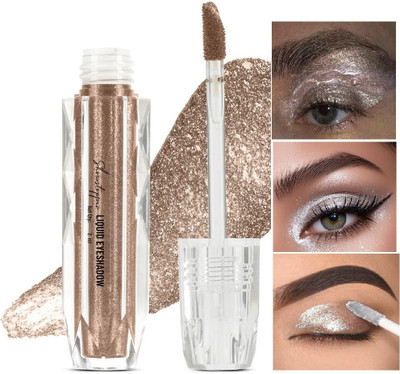 Yuency Liquid Eyeshadow|Shimmery Finish|Long Lasting & Ultra Smooth 2 ml(Oxidised Silver)