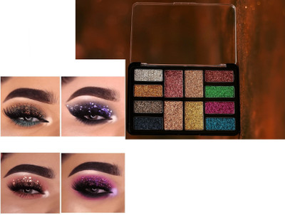 Neycare shimmer glitter new eyeshadow palette multi color pack of 1 18 g(multi color)