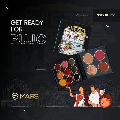 MARS 9 Shade Eyeshadow Highlighter Blusher Bronzer and Contour-Kolkata 16 g(The City Paradise-The City Of Joy)
