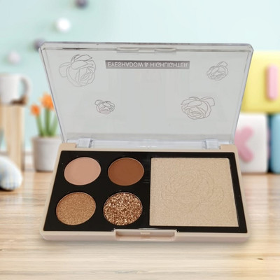 HUZURLU Rich Color Highly Pigmented 5 in 1 eyeshadow palette 8 g(MULTI COLOR)
