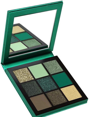 Emijun shimmer shade nine color Eye Shadow Powder(EMERALD) 10 g(Multi color)