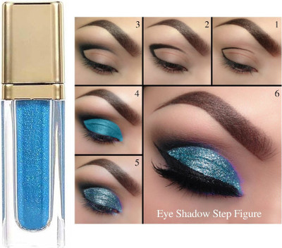 Vyomiris Liquid Glitter Eyeshadow Shimmer & Blendable Eye Make-up 4 g(BLUE)