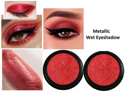 tanvi27 Pigment Color Smoky Eye Makeup Waterproof Pressed wet Powder Eye Shadow Combo 10 g(Red)