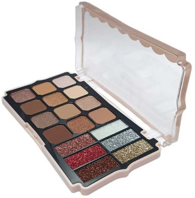 Latixmat Waterproof Sparkling & Shimmer and Matte Eyeshadow Palette 21 g(MULTICOLOR)