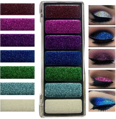 ADJD 7 in 1 Colors Cool Toned Matte Glitter Eyeshadow Makeup Ultimate 11.26 g(MULTI COLOR)