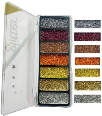 THTC 7 Color Shinning Glitter Palette 11.26 g(MULTI COLOR)