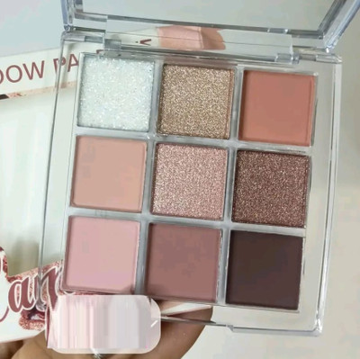 Latixmat 9 Colors Matte Glitter High Pigments Eyeshadow Palette 21 g(MULTICOLOR)