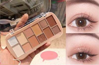 Emijun 12 Colors Pigmented Eyeshadow Palette - Soft Matte Shadow 15.5 g(MULTI COLOR)