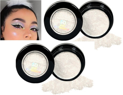 tanvi27 New Shimmery Shine Exposed 5D Wet Eyeshadow, High Pigmented, Glitter Eye Shadow 10 g(White)