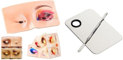 YBN Practicing Eyeshadow, Silicone Face and Eye Makeup Practice Board Mixing Palette 200 g(MULTICOLOUR)