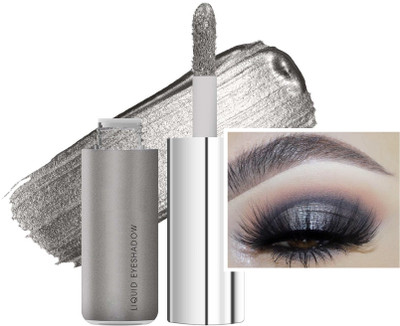 MYEONG Highly Pigmented Grey Shimmry Metallic Liquid Non-Transfer Eyeshadow 7 ml(Grey)