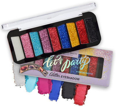 adbeni 9 Color Glitter Eyeshadow Palette | Long-Lasting Formula with Intense Shimmer 12 g(Shade-02)
