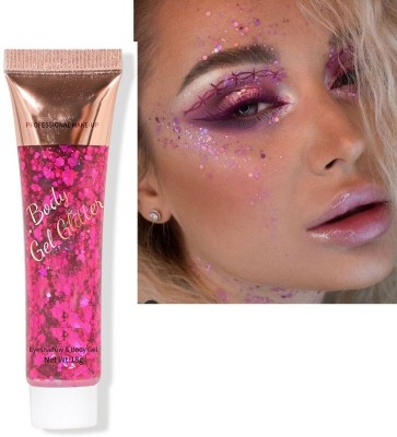 Emijun Eyeshadow good quality Glitter & chunky glitter 18 g(pink)