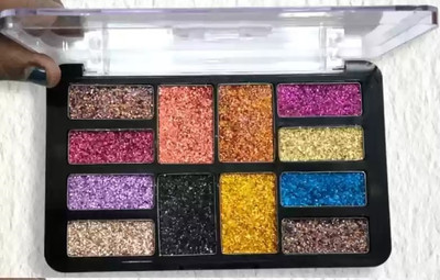 Jiwoo 12-Colors Glitter Eyeshadow Palette 18 g(multi color)