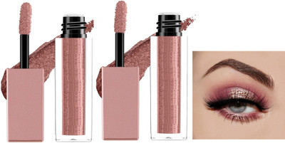 ADJD Comb Liquid Eyeshadow Highly Pigmented Eyeshadow With Radiant Shimmer Finish 11 ml(ROSE GOLD)