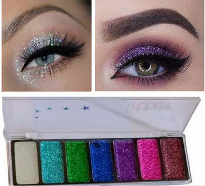 Luipui EYESHADOW GLITTER 7 COLOR PALETTE MAKEUP 11.26 g(MULTICOLOR)