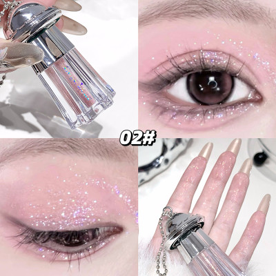 DAIMANPU Starlight Glaze Liquid Eyeshadow – Waterproof Metallic Shine with All-Day Hold 3.5 ml(Mermaid Pink)