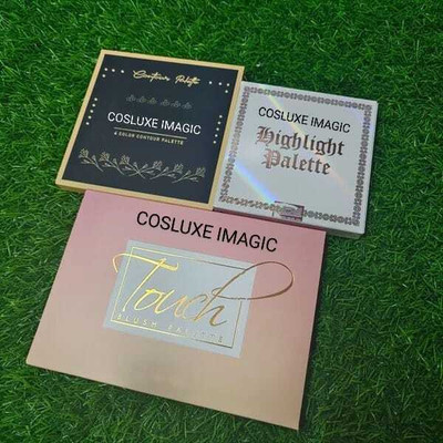 COSLUXE IMAGIC contour palette +highlighter palette +touch blush palette 50 g(3pcs eyeshadow palette set multicolor)