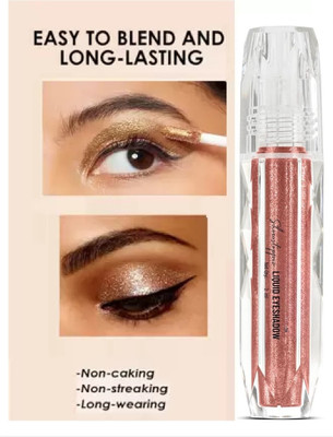 Yuency Metallic Liquid Eyeshadow Rose Gold Non-Transfer 2 ml(Rose Gold)