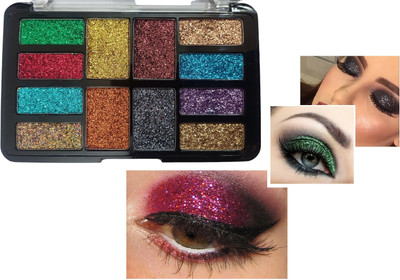 tanvi27 Moon Star Eyes , Face & Body Gel Base Glitter Eyeshadow Palette 18 g(MULTI COLOR)