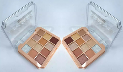 EVERERIN 12 Shades Eyeshadow Palette Highly Pigmented Eyeshadow pallate COMBO 27 g(multi colour)