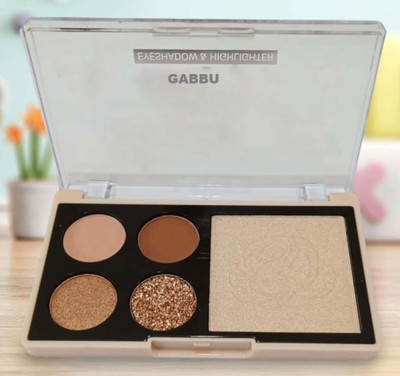 GABBU 5 Color Eyeshadow Palette, Multi-Use Glitter & Shimmer 8 g(Multicolor)