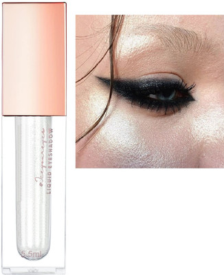tanvi27 Waterproof & Highly Pigmented Metallic Liquid Glitter Eyeshadow 5.5 ml(White)