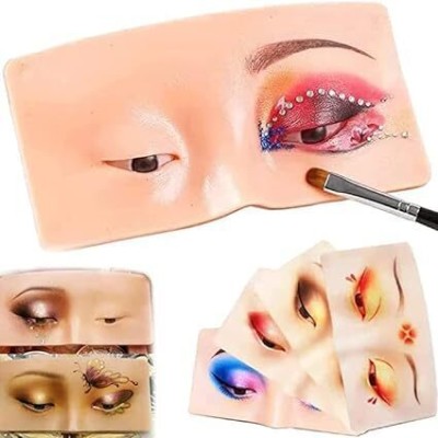 Bluedeal Practicing Eyeshadow, Silicone Face and Eye Makeup Practice Board 3 g(SKIN)