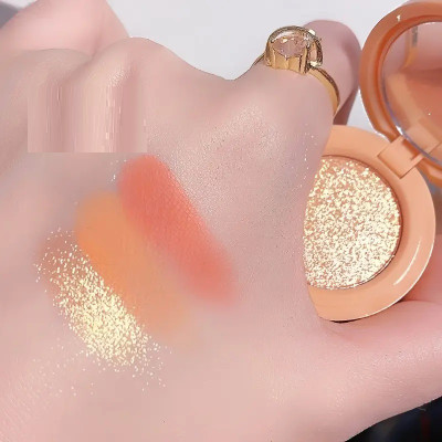 HUZURLU 3 in 1 Blusher Highlighter Eyeshadow Palette Kit Highlighter 4.6 g(Multi Shade)