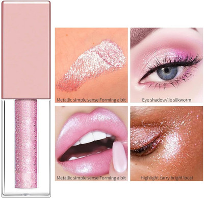 Latixmat Smudgeproof & Fast Drying Metallic Liquid Eyeshadow 4 ml(Baby Pink)