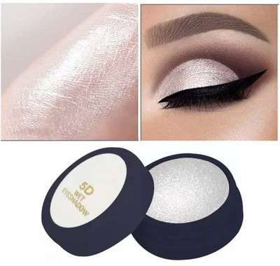 Latixmat Wet EyeShadow for Shimmer, Highly Pigmented Makeup Highlighter for Cheeks 5 g(White)