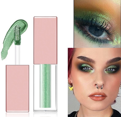 BLUEMERMAID Liquid Eyeshadow Glitter EyeShadow Eyeliner Shimmer Matte Eyeshadow 4 ml(Green)