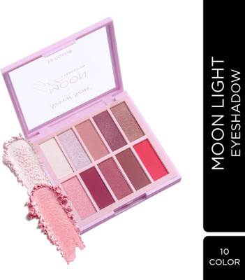 Seven Seas Moon Light Eyeshadow 10 Pigmented Colors Eyeshadow Matte & Shimmery Finish 24.4 g(Natural)