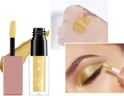 Latixmat Waterproof Long Lasting Quick-Drying Sparkling Eye Shadow 4 g(Gold)