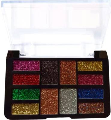 REIMICHI 12 color glitter and shimmer eye shadow palette water proof 18 g