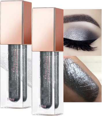 REIMICHI Smudge Proof Shimmer Glitter Liquid Eyeshadow 11 g(GREY)