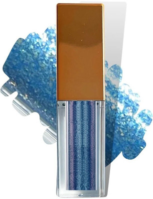 BLUEMERMAID Glitter & Glow Non-Transfer and Insta Dry Waterproof Liquid Eyeshadow 4 ml(BLUE)
