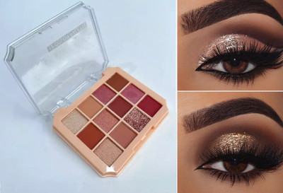 EVERERIN 12 Shades Eyeshadow Palette Highly Pigmented and Blendable Eyeshadow 13.5 g(multi colour)
