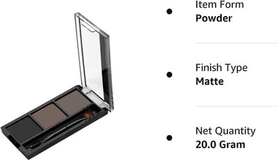 BLUEMERMAID New 3 Shades Eyebrow Palette | Waterproof Eyebrow Filler with Brush 7.2 g(MULTI COLOR)