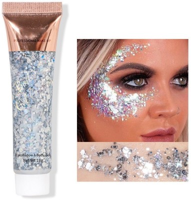 Emijun SILVER MINI GLITTER TUBE EYESHADOW GEL 18 g(SILVER)