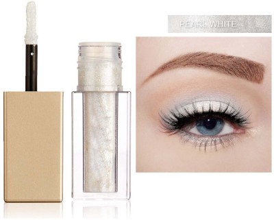 Latixmat Best Smudge Proof Shimmer Glitter Liquid Eyeshadow 4 g(Pearl White)