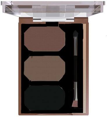 MYEONG 3 IN 1 USE HIGH PIGMENTED LONG LASTING & MATTE FINISH EYE BROW PALETTE 9 g(MULTI COLOR)