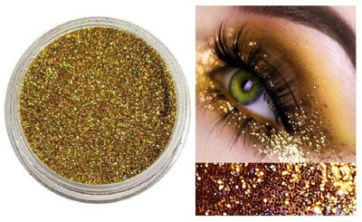 Luster Shine Multi Purpose Soft Touch Gold shimmery glitter 2 g(Gold)