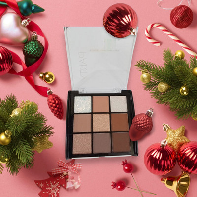 HUZURLU 9 Color Eyeshadow Palette, Matte and Shimmer Brown Long Lasting Blurring 9 g(MULTI)