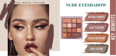 BLUEMERMAID MULTI COLOR SHIMMER EYE SHADOW PALETTE FOR PARTY MAKEUP 11.4 g(MULTI COLOR)