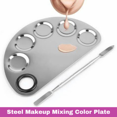 SIYDHA High-quality Stainless Steel Makeup Mixing Palette \ Foundation Mixing Tray