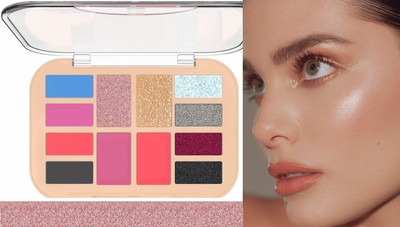 GFSU - GO FOR SOMETHING UNIQUE Shimmer And Shine Eyeshadow Pressed Powder Palette Glitter 18 g(MULTI COLOR)