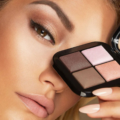 tanvi27 Multipurpose 4in1 Pressed Powder Matte & Semi shimmer Baked Eye Shadows Palette 12 g(Multi Color)
